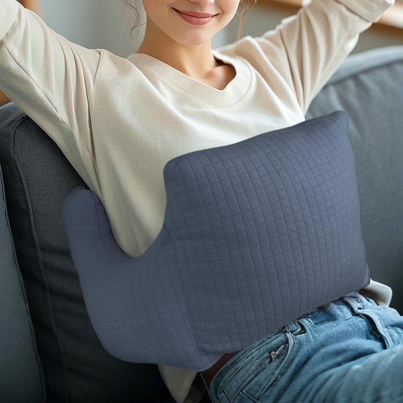 RoamReady Hysterectomy Recovery Pillow, Post-Surgery Cushion for Abdomen C-Section Tummy Tuck Lumpectomy Myomectomy Patients Must Haves Abdominal Pillow with Pocket (Navy Blue) - Image 1